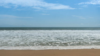 Fototapeta na wymiar beautiful beach and tropical sea. Luanda, Angola.
