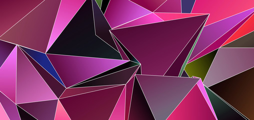 Abstract Low-Poly triangular modern background