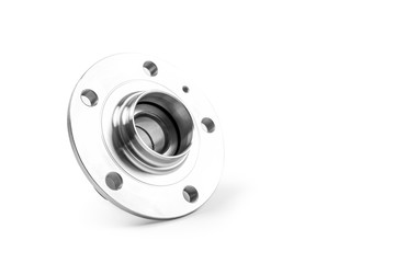 wheel hub bearing auto parts isolated on white background
