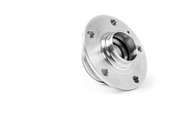 wheel hub bearing auto parts isolated on white background
