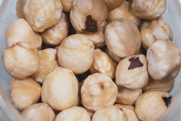 Fondo de deliciosas avellanas