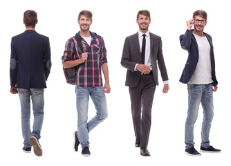 Obraz premium photo collage of a successful young man