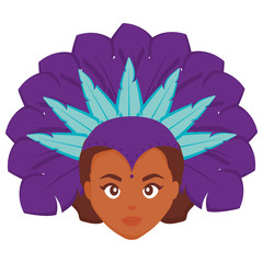 beautiful brazilian garota head character