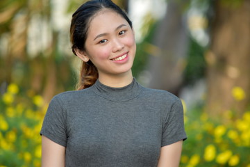 Fototapeta premium Happy Attractive Asian Female