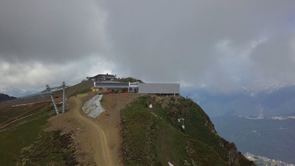 Funicular station of roza pic, high in caucasus mountains russia © iaginzburg