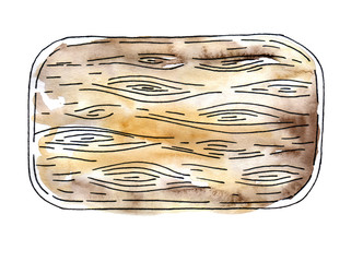 Wooden board for cutting sushi