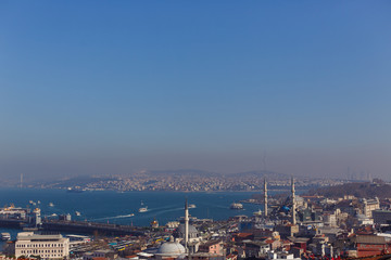Photo of buildings in coastal zone, bay, river
