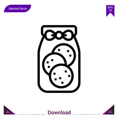 cookies vector icon. Best modern, simple, isolated,Gift, flat icon for website design or mobile applications, UI / UX design vector format