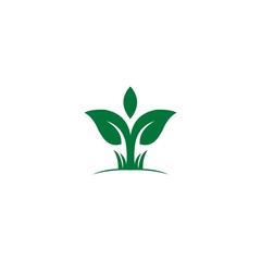 Plakat Nature leaf logo design template
