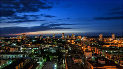 Fototapeta na wymiar Modern Havana Skyline seen from Giralt Building, Vedado