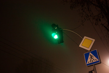 lamp on black background