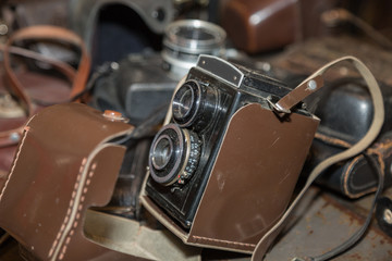 Fototapeta na wymiar Old Vintage Camera for Lomography image Style