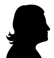 a woman head silhouette vector