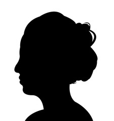 a woman head silhouette vector