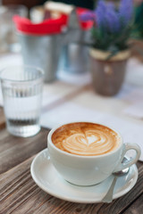 cup of coffee on the table