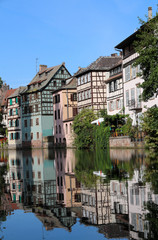 Fototapeta na wymiar Strasbourg - France- scenic old town by the river