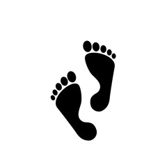 Foot step icon. Vector illustration