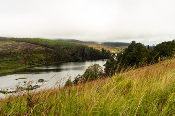 Fototapeta na wymiar landscape with dam lake
