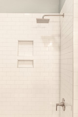 White Subway Tile Shower