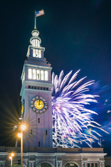 Fireworks at the San Francisco Ferry Building
