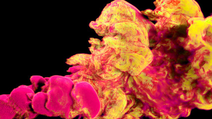 Colorful smoke explosion animation