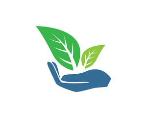 creative leaf grow logo design