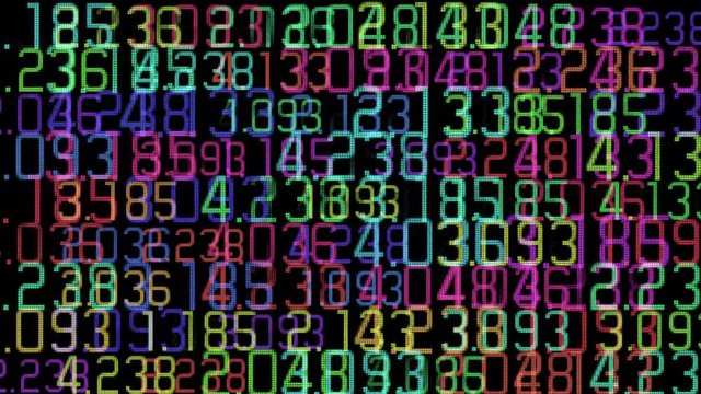 numbers code information clock counting