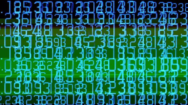 numbers code information clock counting