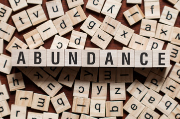 Abundance word concept