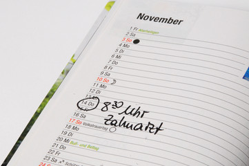 Terminkalender Zahnarzt