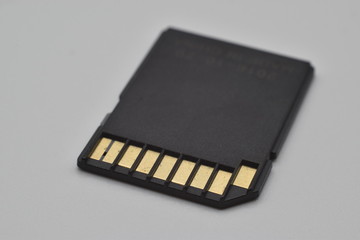 SD card memory in closeup