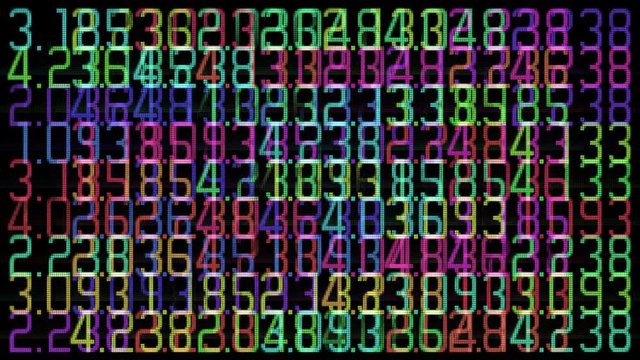 numbers code information clock counting