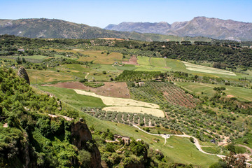 Fototapeta na wymiar far view over the mountains of the Sierra Nevada