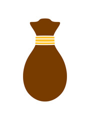 sack beutel geldsack transportieren tüte tragen voll schwerer comic cartoon design füllen logo