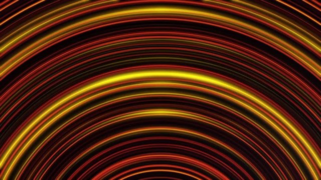 Animation of abstract red and blue neon circles moving and shimmering on a dark background. Colorful animation.