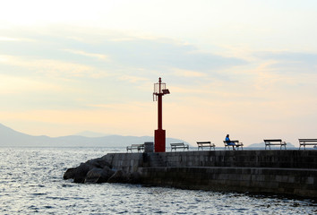 ドブロブニク旧市街　ポルポレラ灯台