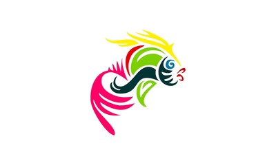Obraz premium colorful fish logo