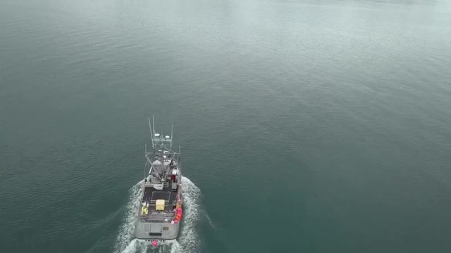 Commercial halibut boat in Alaska 