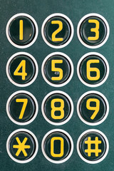 Close-up phone number keypad