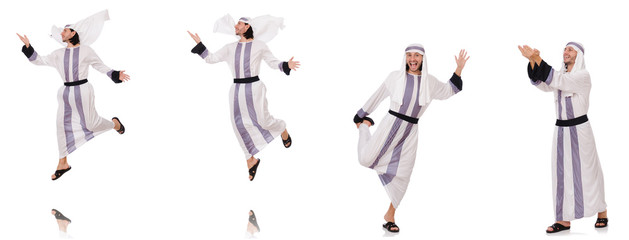 Male arab isolated on white background