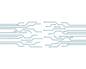 circuit technology logo vector