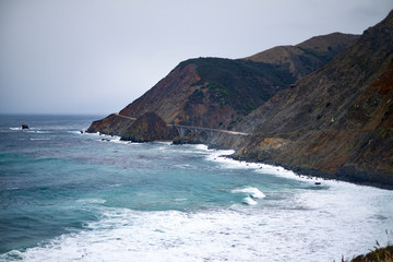 Fototapeta na wymiar Coastal highway bridge