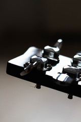 Classical Guitar fretboard blurring in the distance.