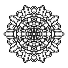 mandala flower illustration vector