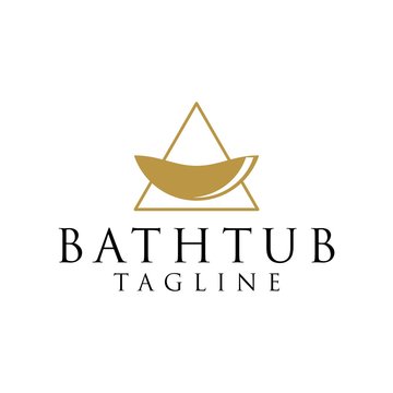 bathtube logo design concept vector art