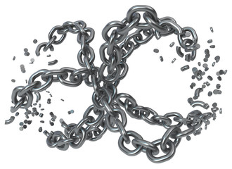 Chain Metal Breaking Loops Bunch