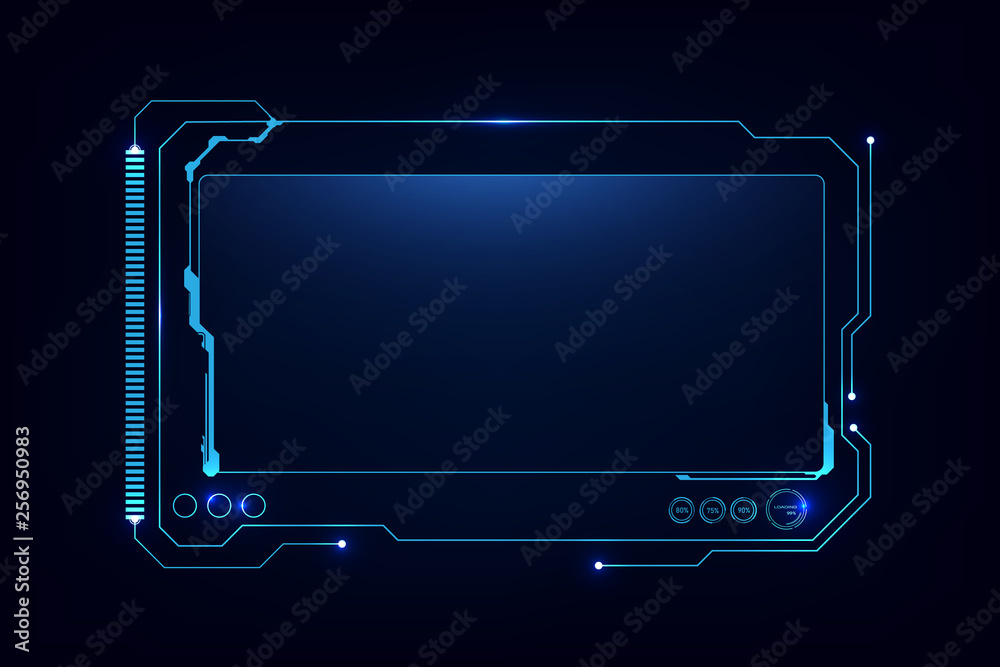 Poster abstract hud ui gui future futuristic screen system virtual design. vector illustration esp10