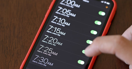 Set lots of alarm on cellphone in a day