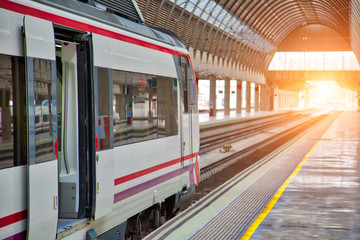 Seville main train station, Santa Justa, a busy intercity connection hub