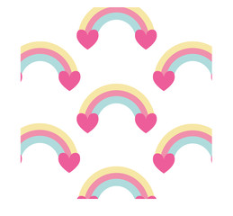 Rainbow with Hearts